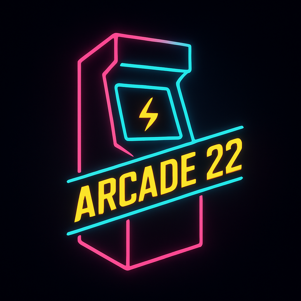 Neon Retro Arcade Logo